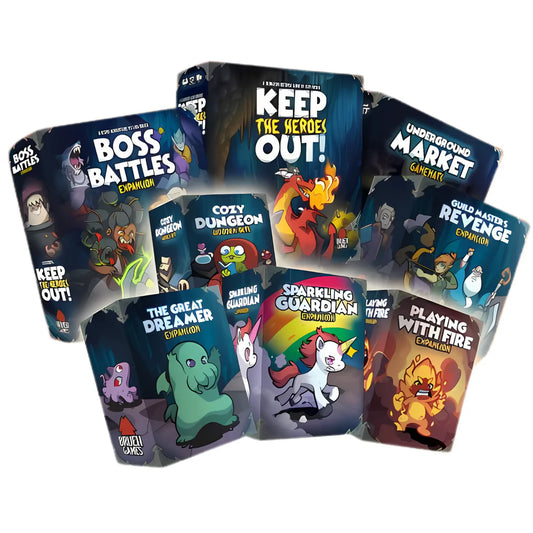 Keep the Heroes Out All in Kickstarter - Juego de mesa cooperativo con 8 expansiones