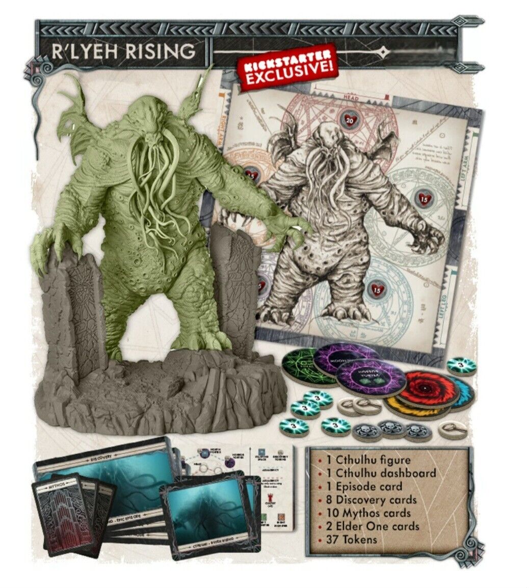 CTHULHU DEATH MAY DIE RLYEH RISING KICKSTARTER EXPANSION (2 ITEMS)