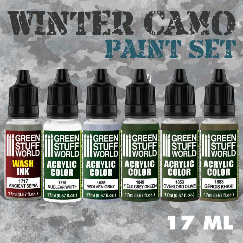 GREEN STUFF WORLD PAINT SET WINTER CAMO DUST (BOX X6)