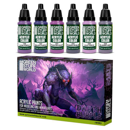 GREEN STUFF WORLD PAINT SET DARTH PURPLE (BOX X6)