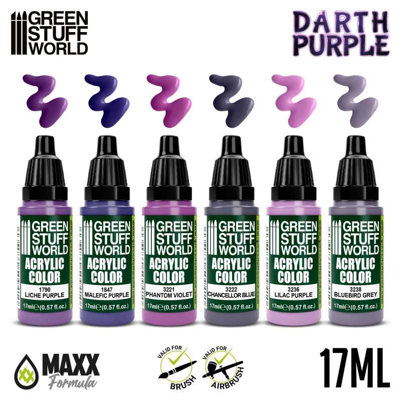 GREEN STUFF WORLD PAINT SET DARTH PURPLE (BOX X6)