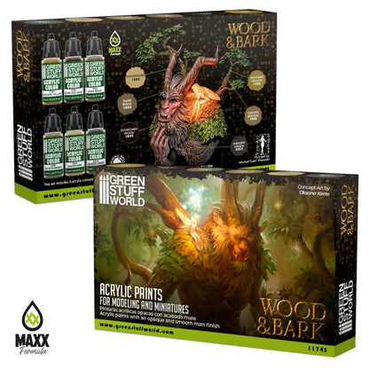 GREEN STUFF WORLD SET PINTURA WOOD AND BARK (BOX X6)