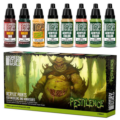 GREEN STUFF WORLD PAINT SET PESTILENCE (BOX X8)