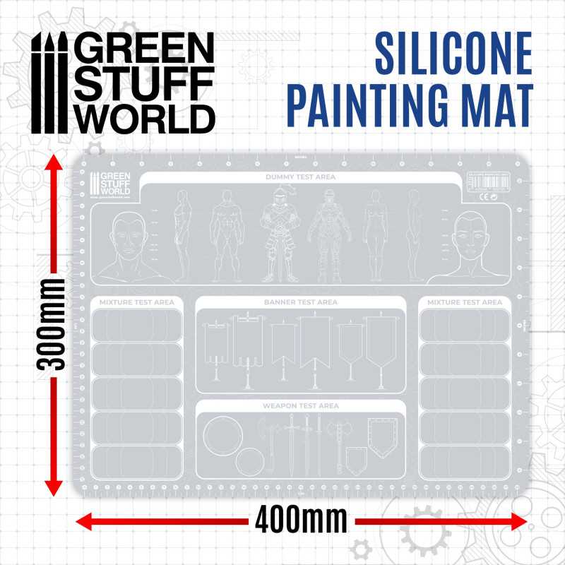 GREEN STUFF WORLD TAPETE DE SILICONA DE PINTURA AZUL CLARO 400X300MM