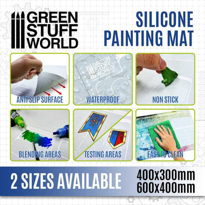 GREEN STUFF WORLD TAPETE DE SILICONA DE PINTURA AZUL CLARO 400X300MM