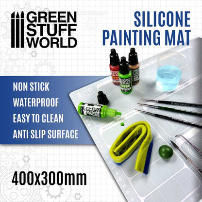 GREEN STUFF WORLD TAPETE DE SILICONA DE PINTURA AZUL CLARO 400X300MM