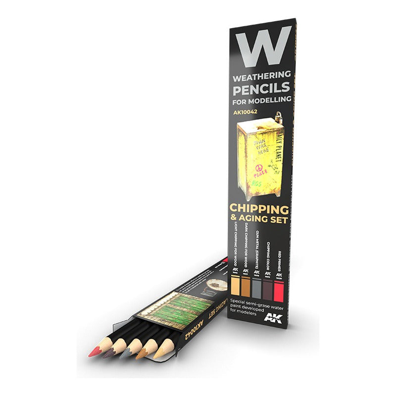 WATERCOLOR PENCIL SET CHIPPING AND AGING