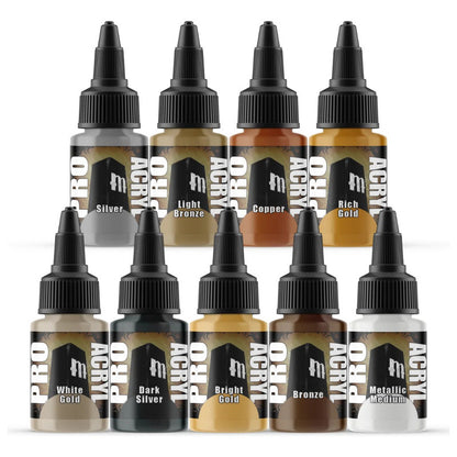 PRO ACRYL METALLIC SET – 9 COLORES