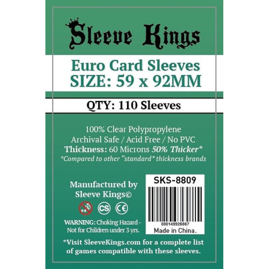 SLEEVE KINGS EURO  59X92 (110 UNIDADES)