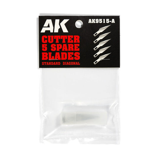 STANDARD DIAGONAL 5 SPARE BLADES FOR HOBBY KNIFE