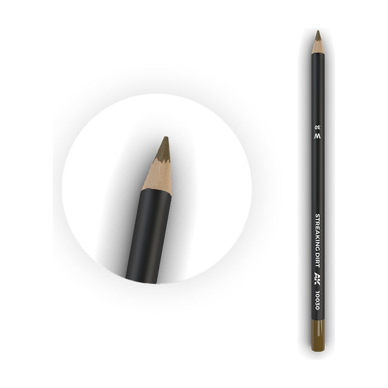 WATERCOLOR PENCIL STREAKING DIRT