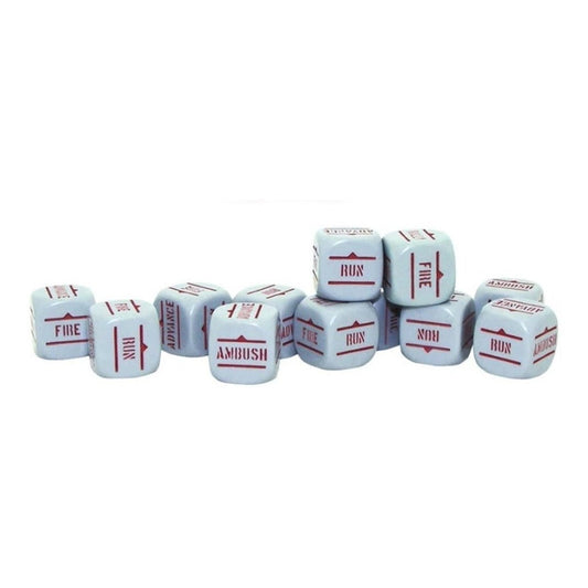 BOLT ACTION ORDER DICE GREY WITH RED